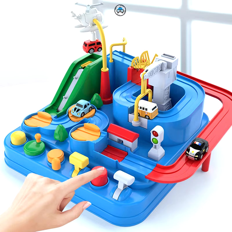 Racing Rail Car Model Educational Toys Children Track Adventure Game Brain Mechanical Interactive Train Animals Space Rocket Toy